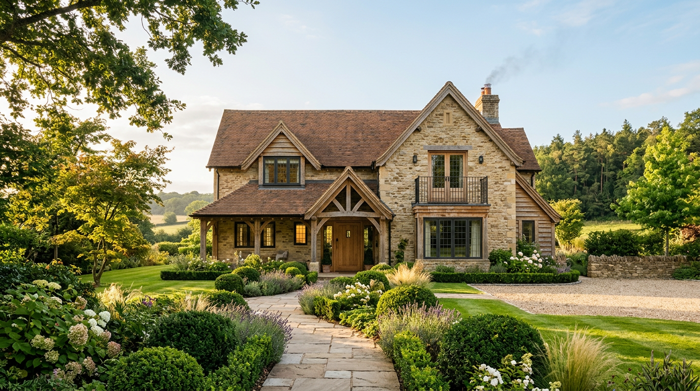 Kakovostno zgrajen dom z urejeno okolico